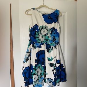 Blue Floral Dress Size 10